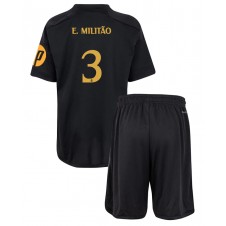 Real Madrid Eder Militao #3 Tredjeställ Barn 2023-24 Korta ärmar (+ Korta byxor)